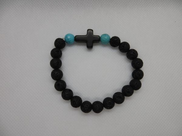 Essential Oil Cross Bracelet