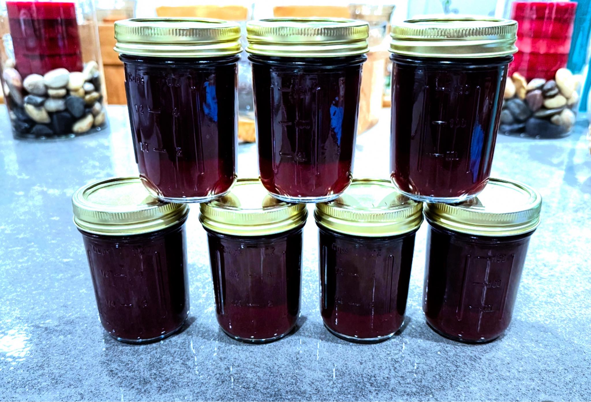 Elderberry Syrup in glass jars